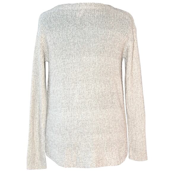 Quinn New York Cream Textured Knit Sweater w/ Zippers – Size S/P (Small) - Picture 2 of 4